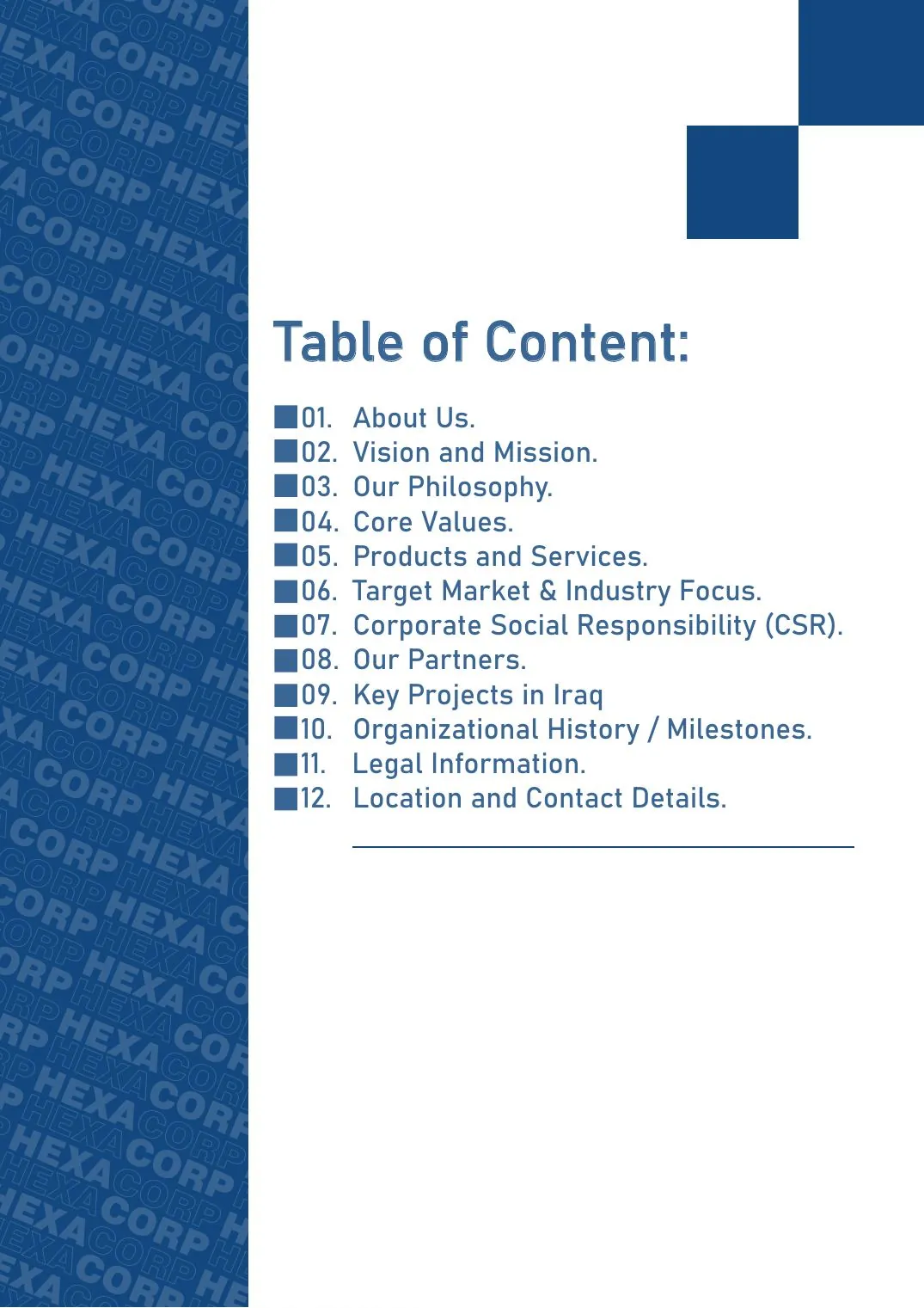 Company profile page 3