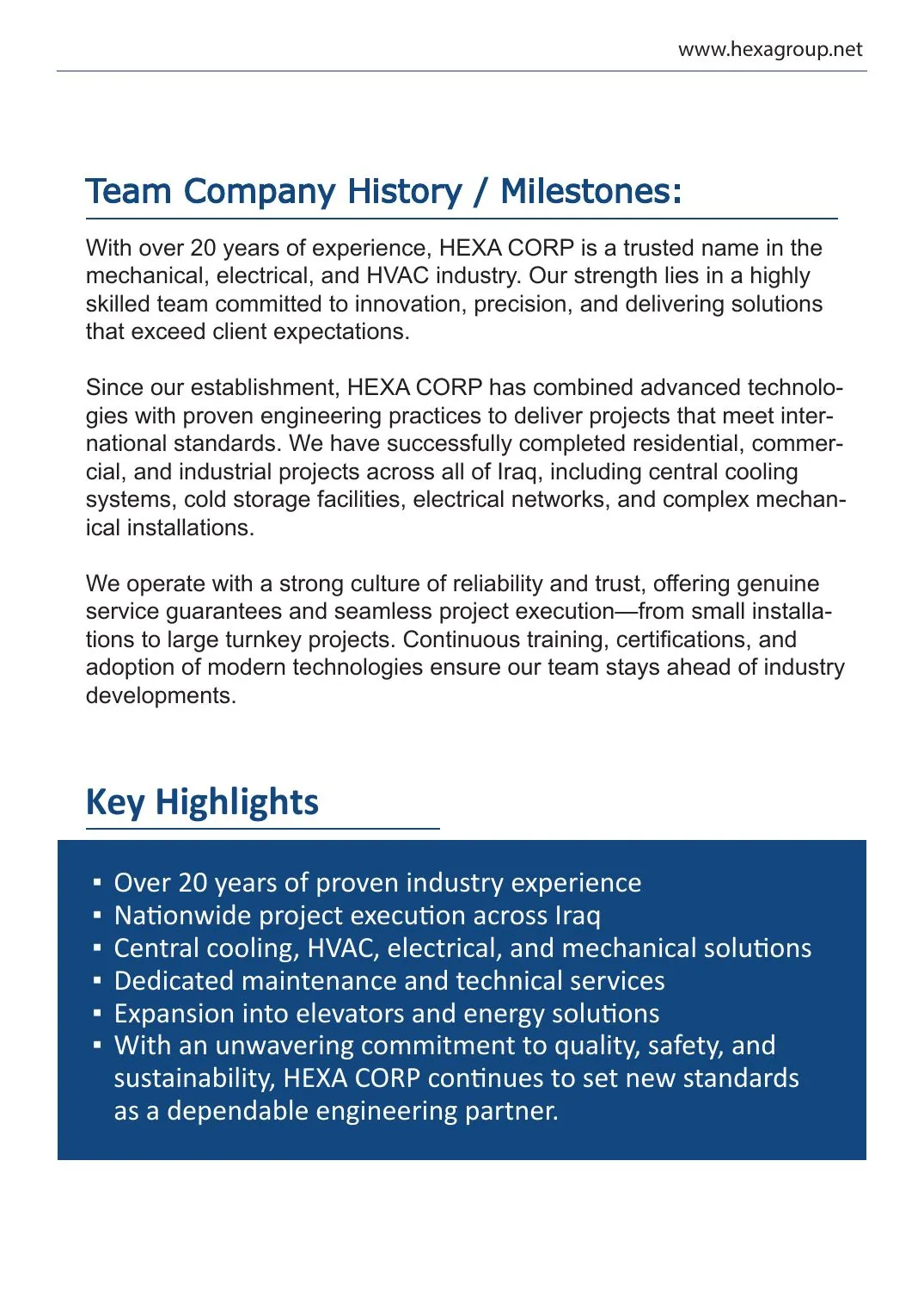 Company profile page 35